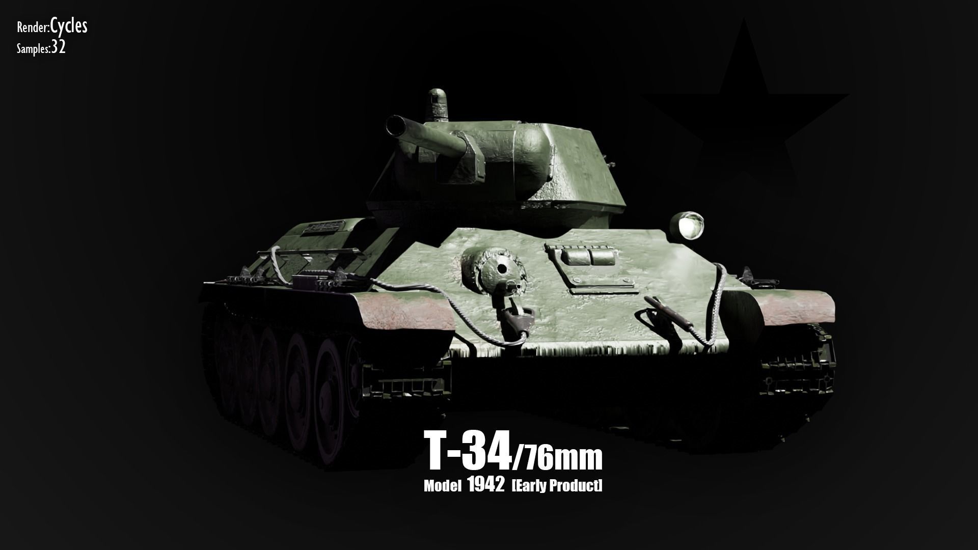 T-34-76 - Soviet Medium Tank - Model 1942 - Dual Livery Package 3D Model Collection_3