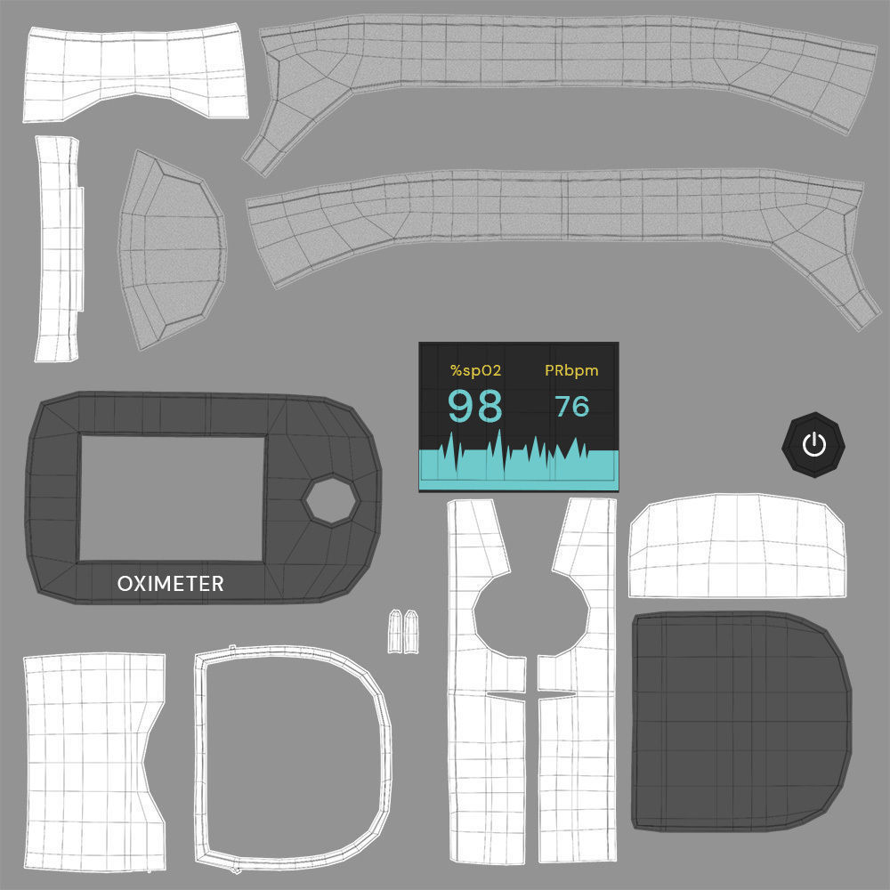 Pulse oximeter 3D model_8