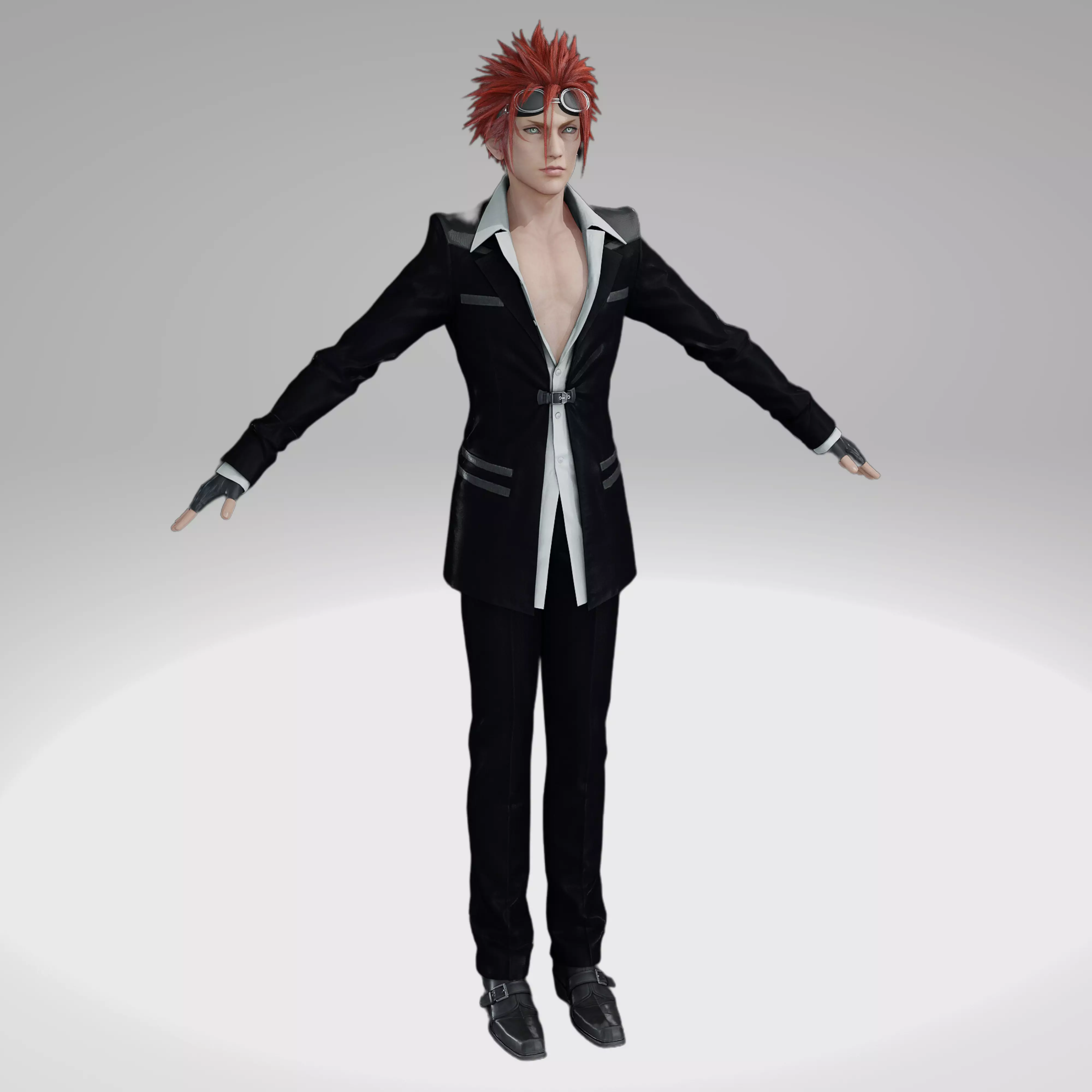 Final Fantasy Ff7R - Reno Low-poly 3D model_0