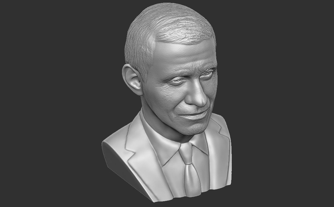 Anthony Fauci bust for 3D printing 3D print model_25