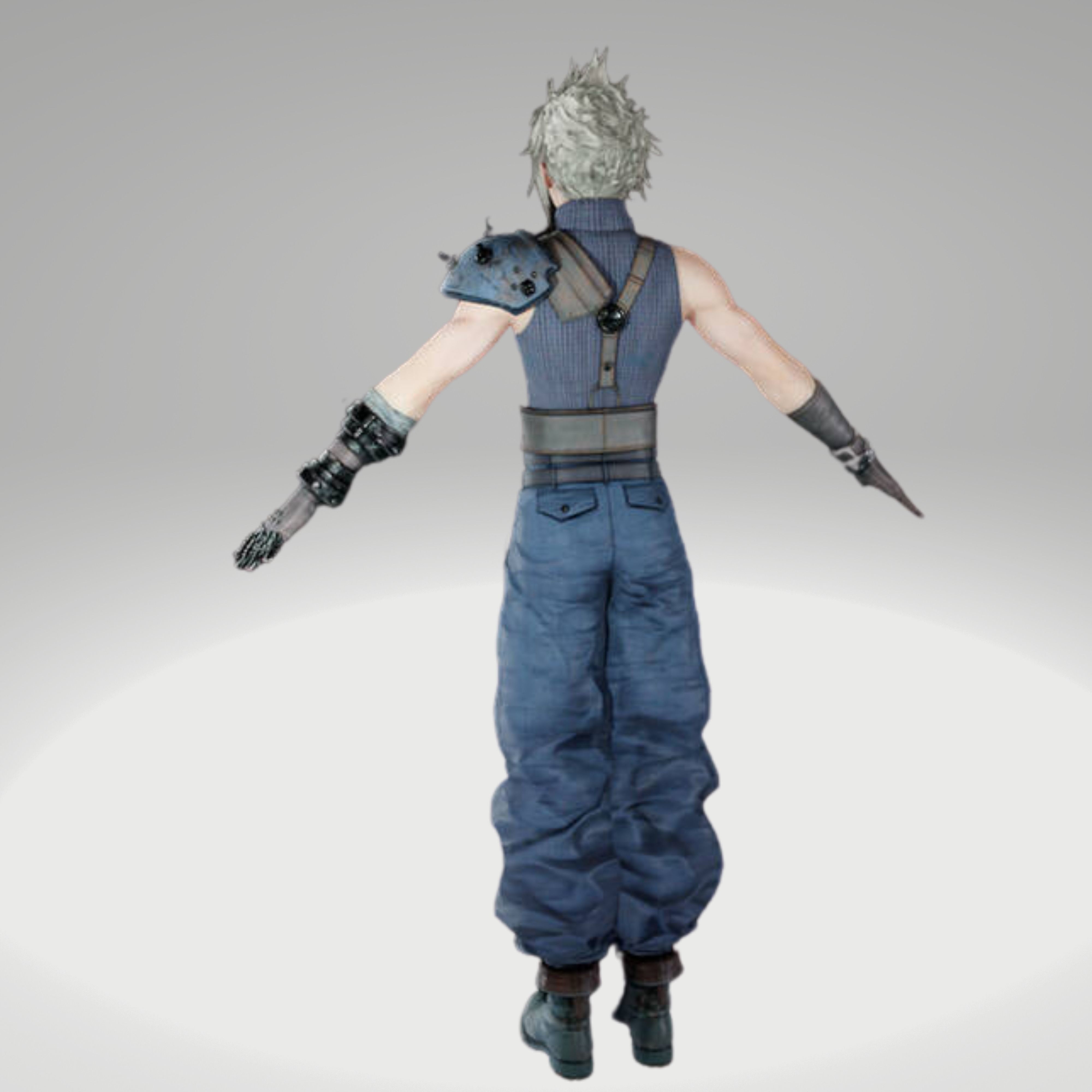 Final Fantasy - Ff7R - Cloud Strife 3D Model Low-poly 3D model_1