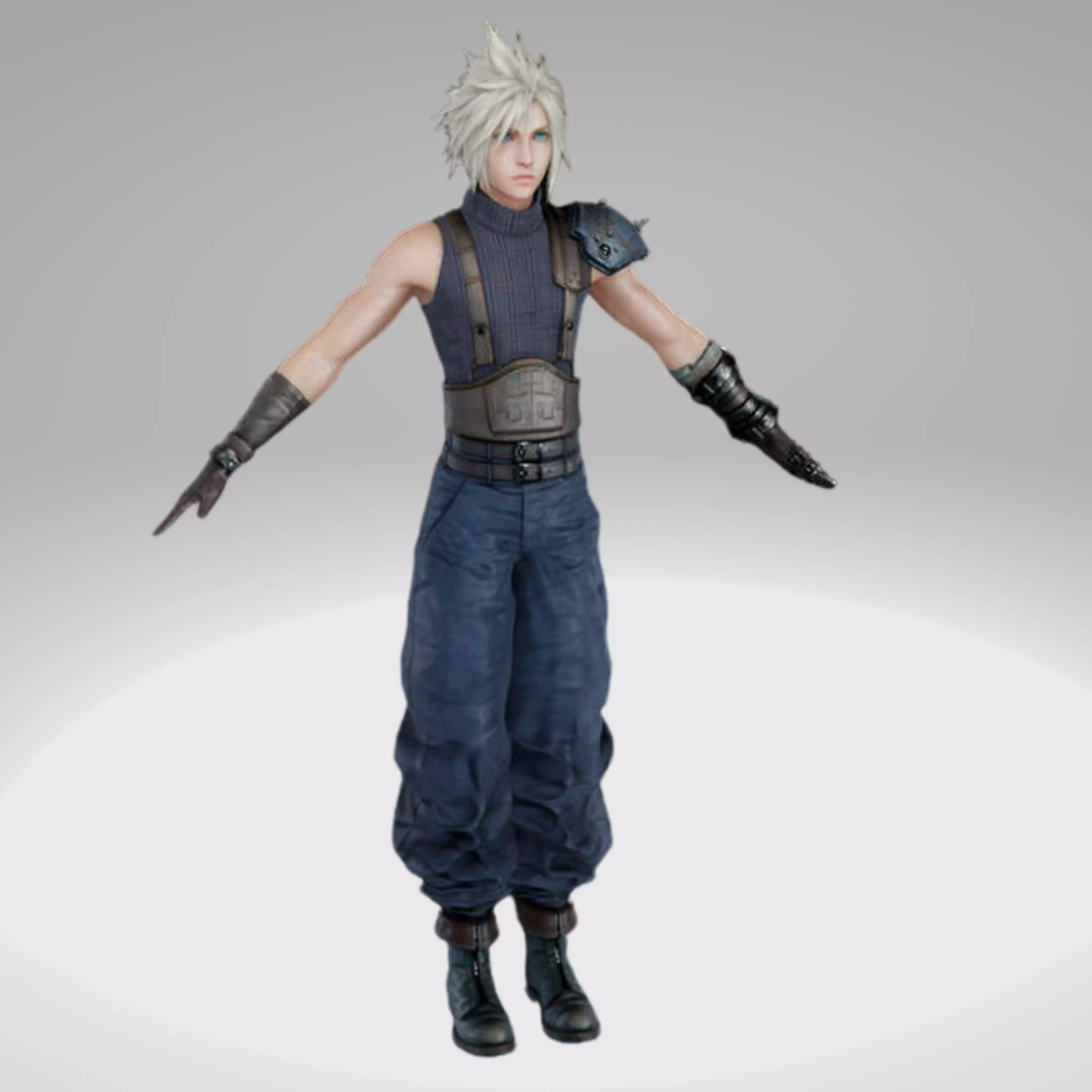 Final Fantasy - Ff7R - Cloud Strife 3D Model Low-poly 3D model_0