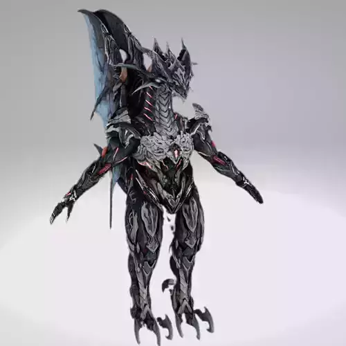 Final Fantasy VII Remake - Bahamut 3D Model Low-poly 3D model