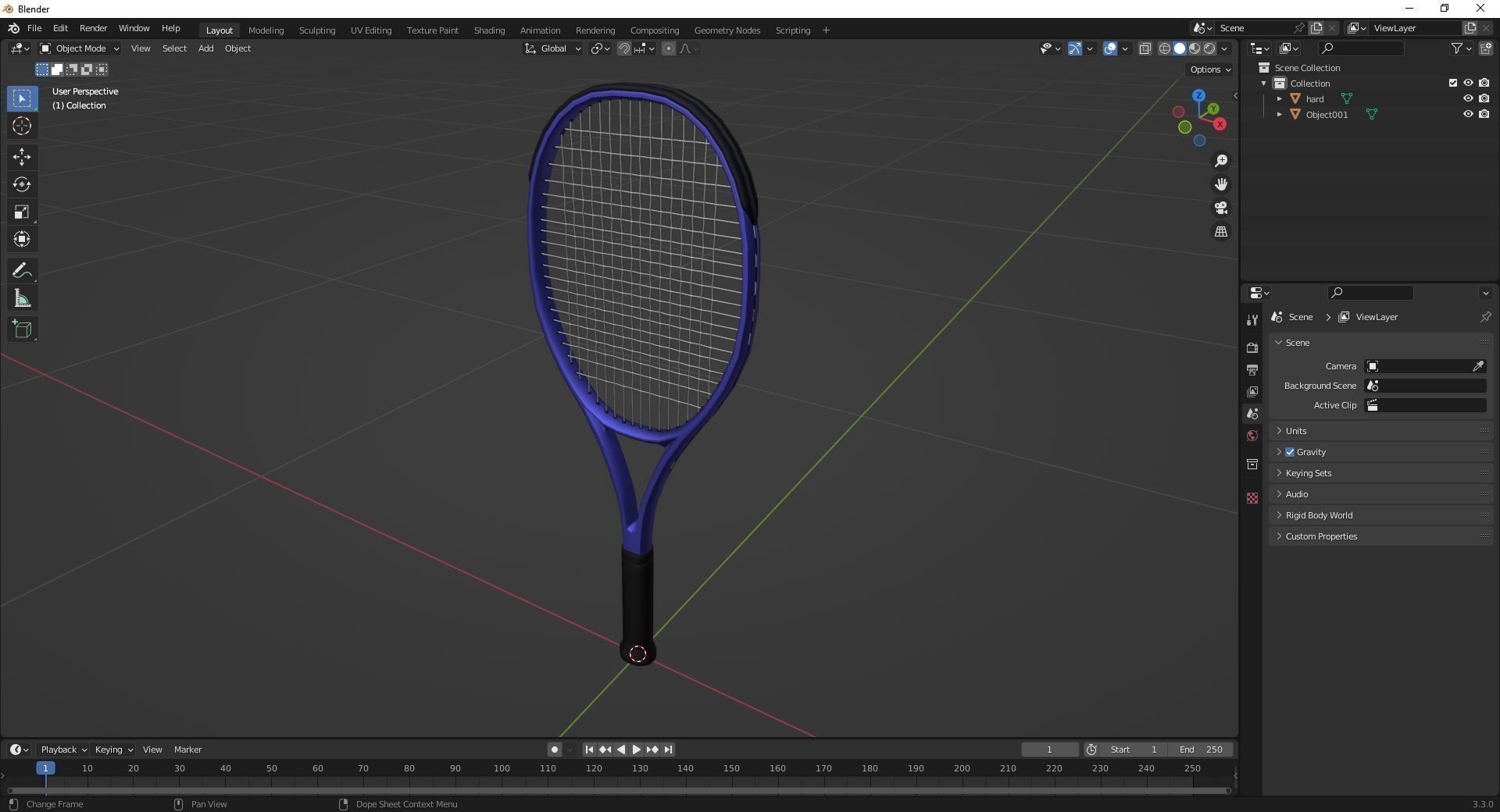 Tennis Racket 3D model_12