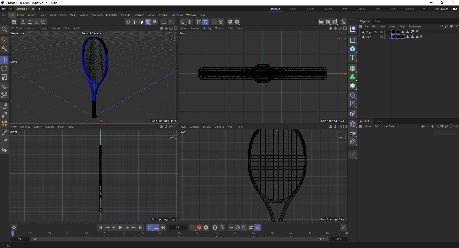 Tennis Racket 3D model_13