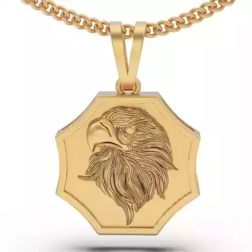 Wolf pendant silver gold jewelry printable 3D model