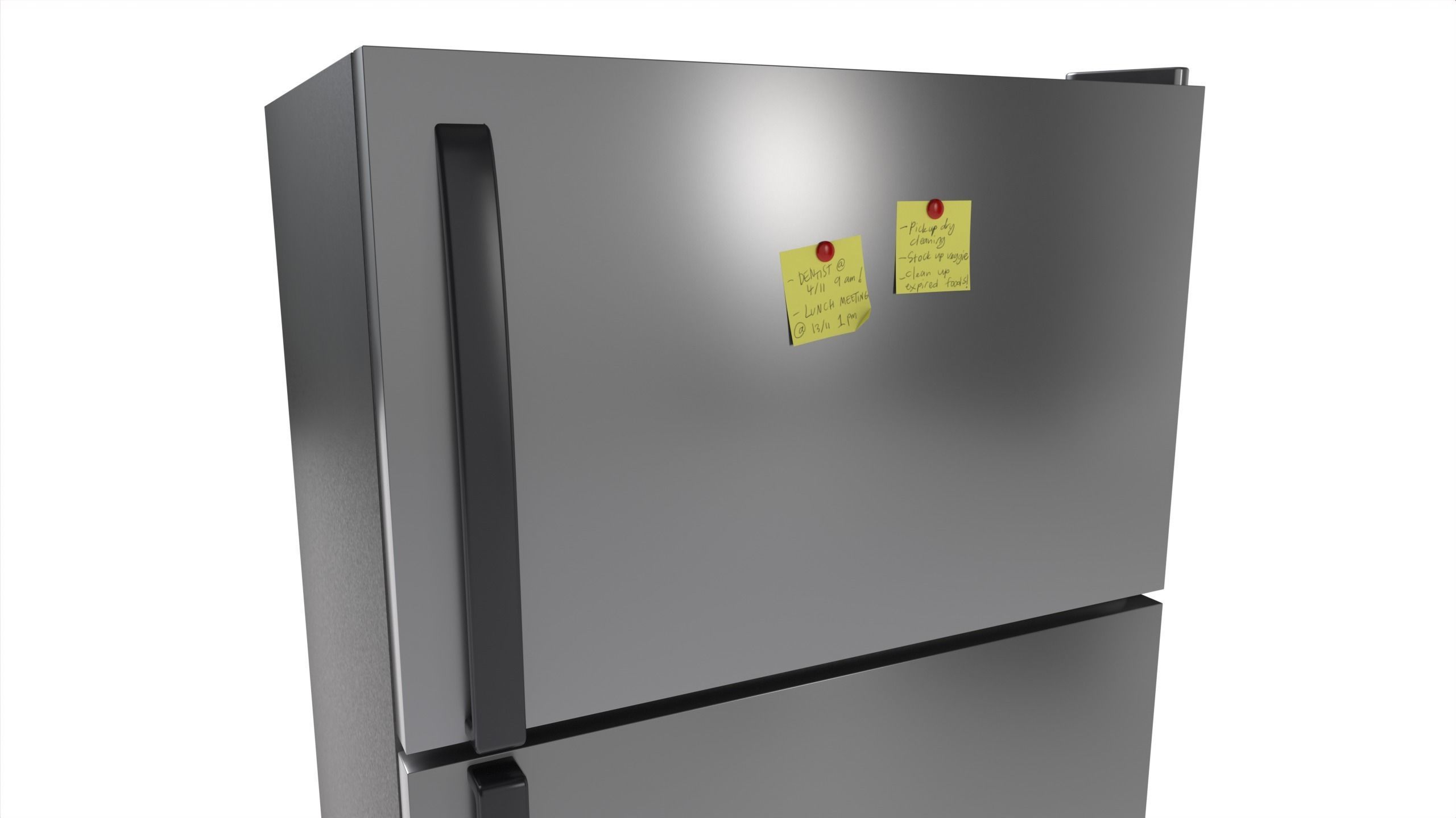Refrigerator Low-poly 3D model_3