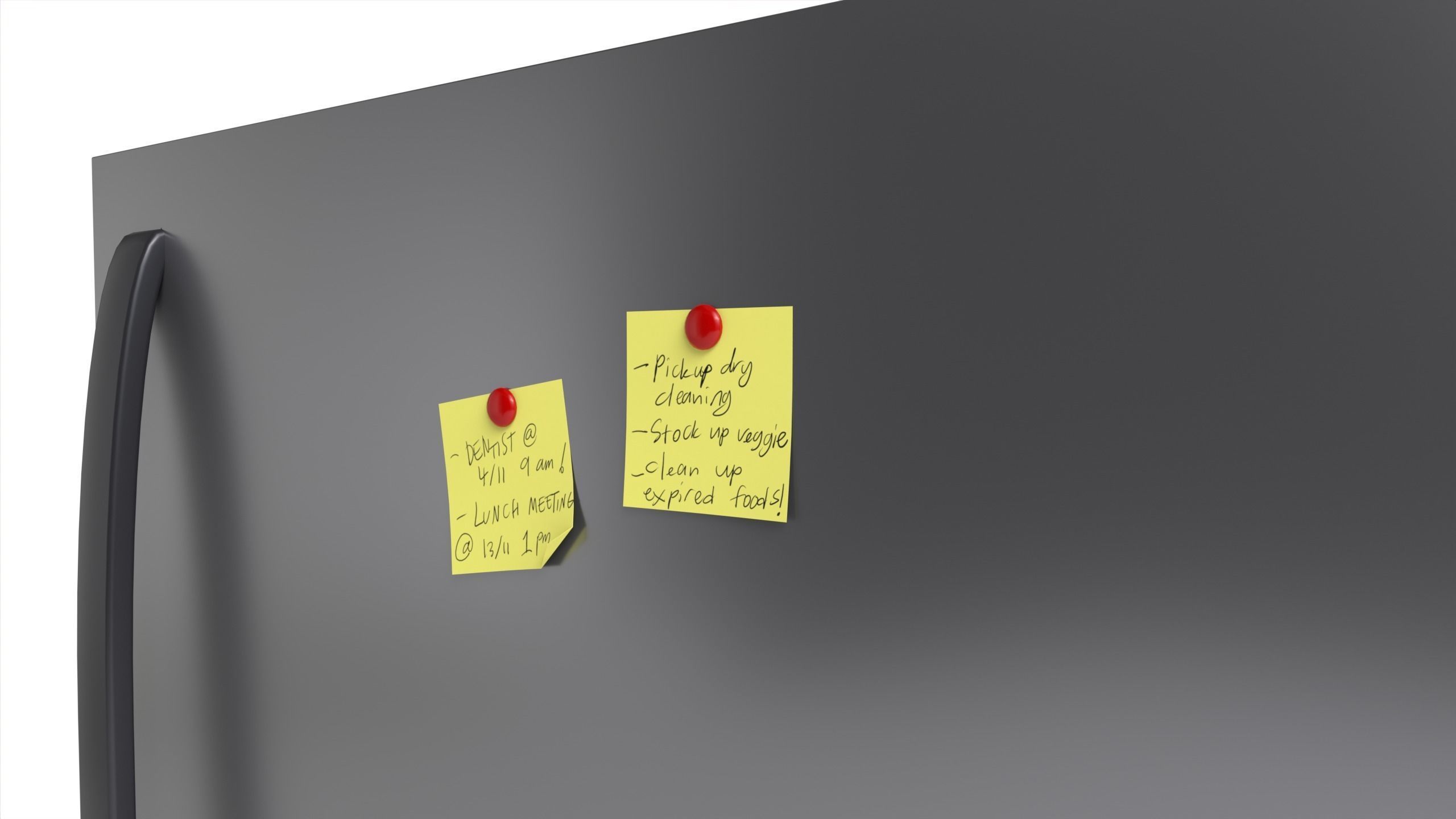 Refrigerator Low-poly 3D model_7