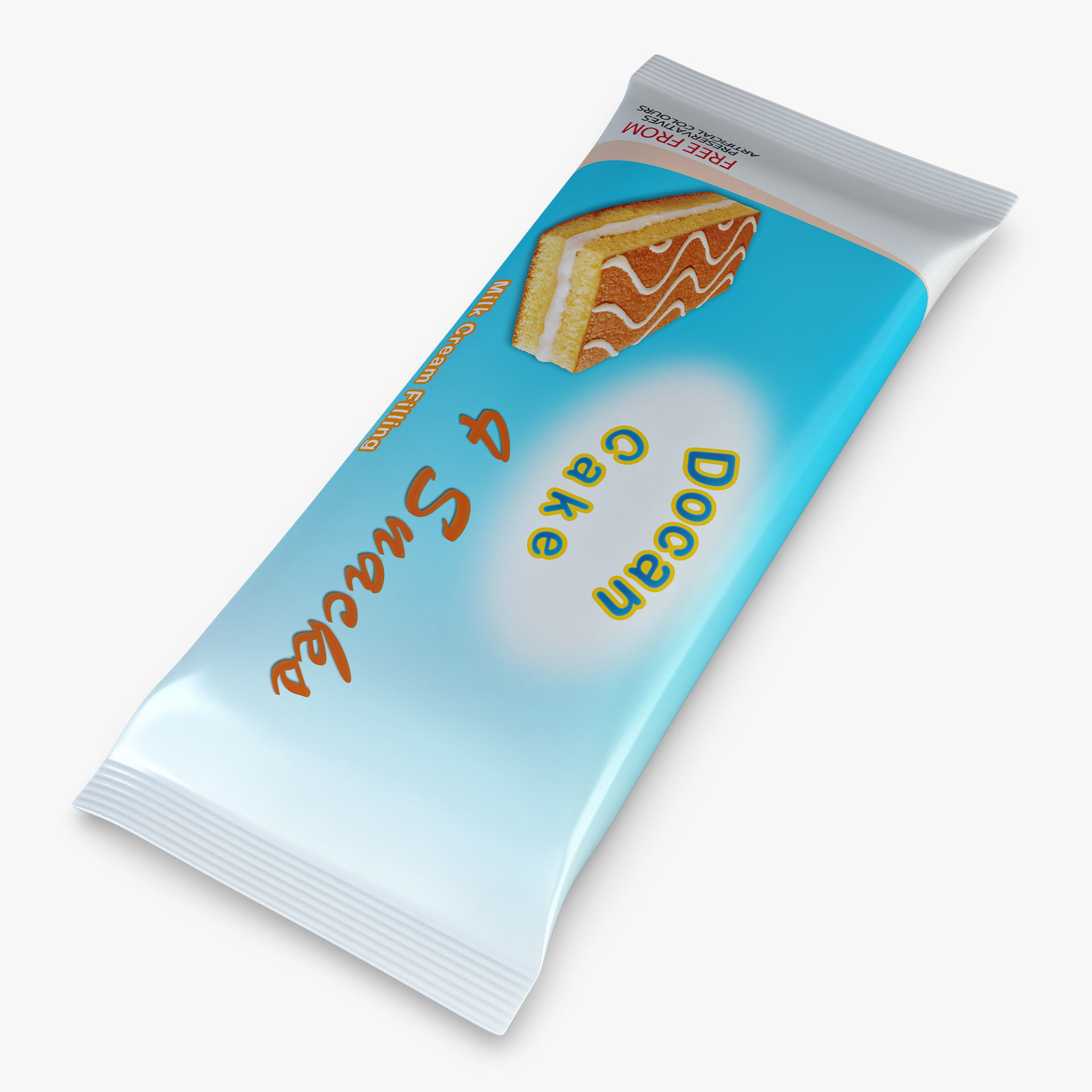 Cake Packaging Docan x4 Simple M 1 3D model_5