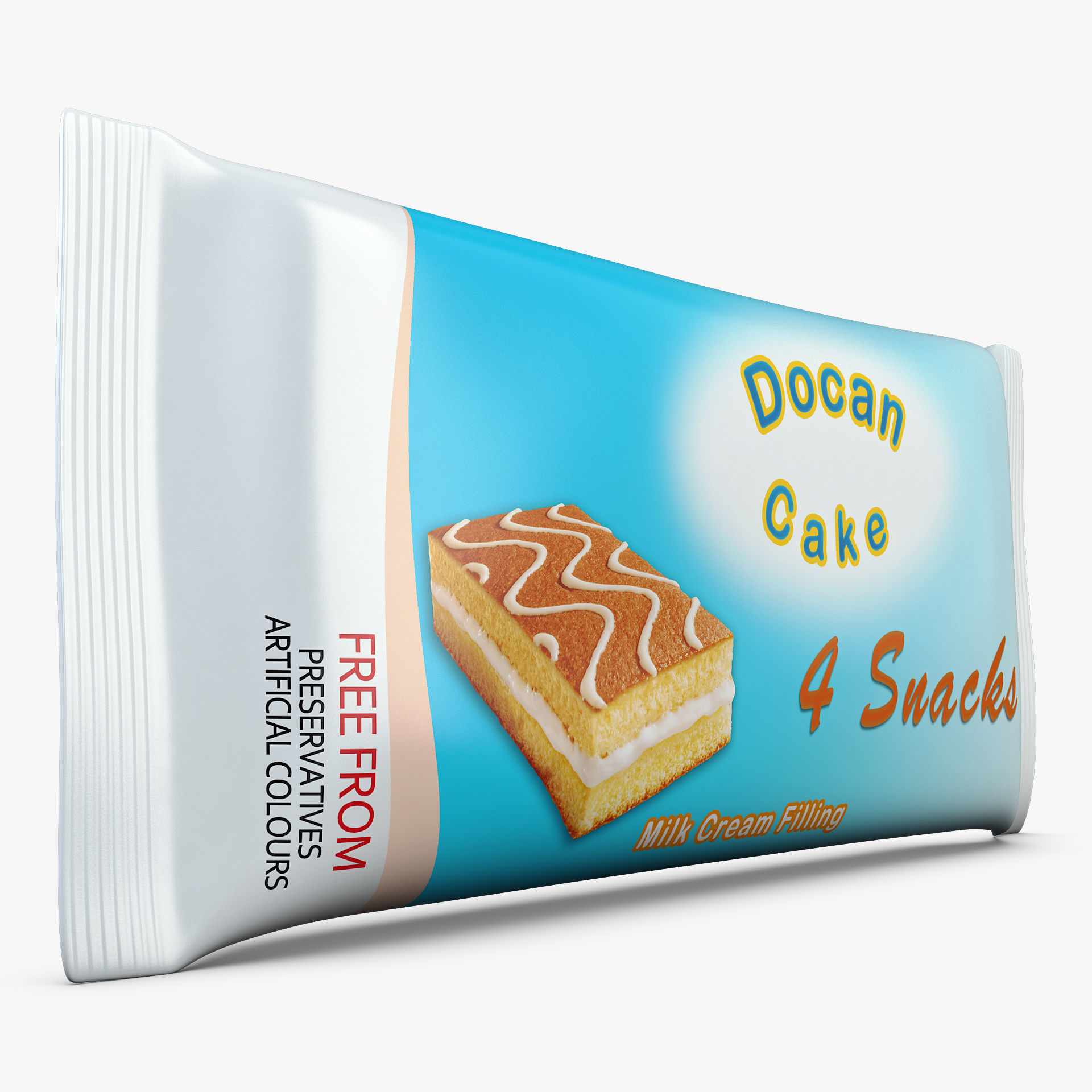 Cake Packaging Docan x4 Simple M 1 3D model_2