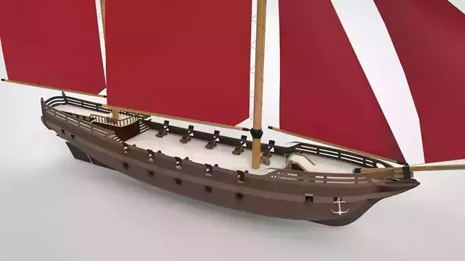 Pirate Ship sailing wa