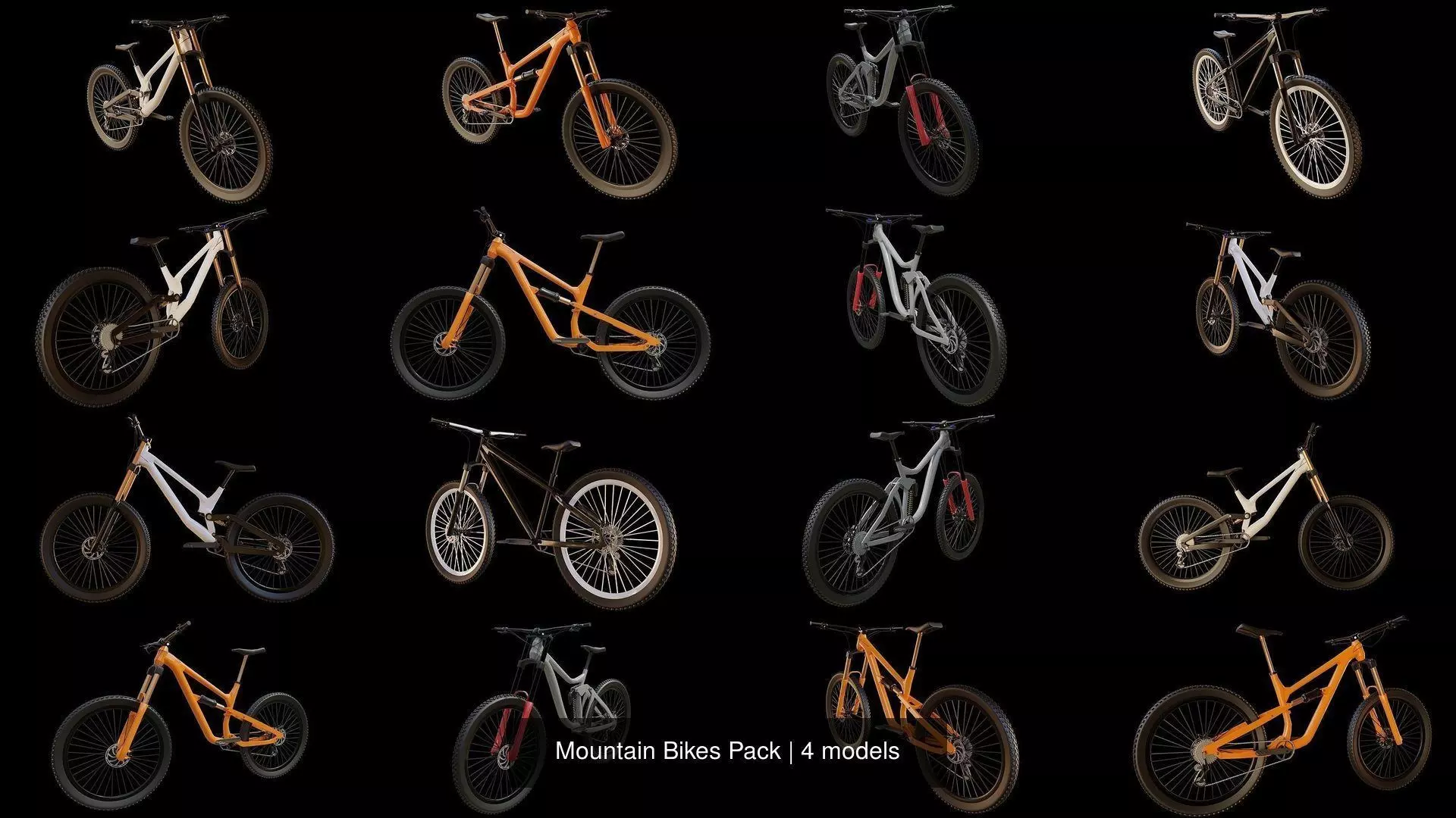 Mountain Bikes Pack 3D Model Collection_0