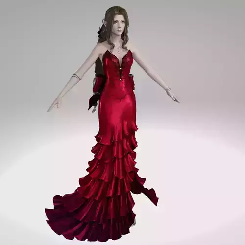 Final Fantasy - Aerith  Dress 3D Model