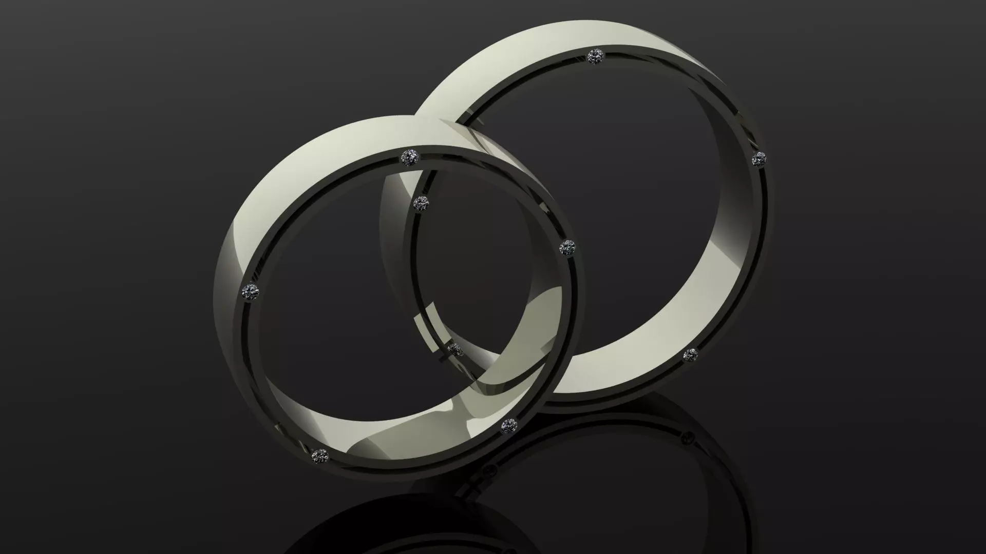 Wedding ring 3D print model_0