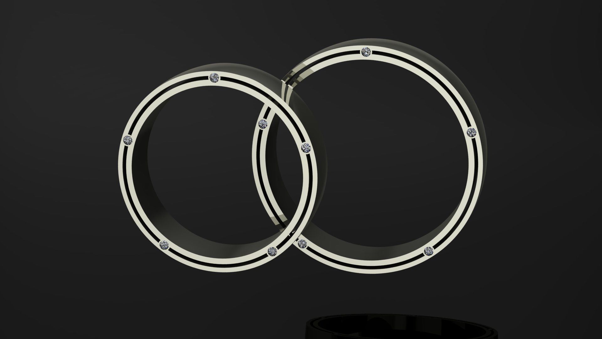 Wedding ring 3D print model_1