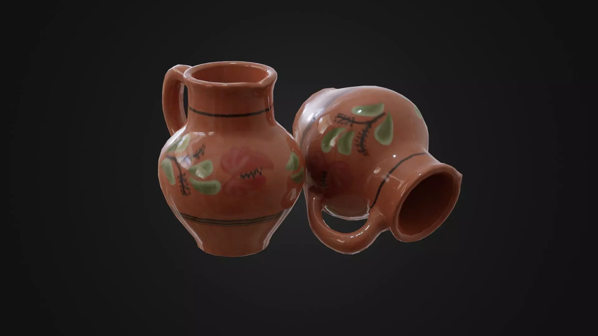 Old Jug 01 Low-poly 3D model