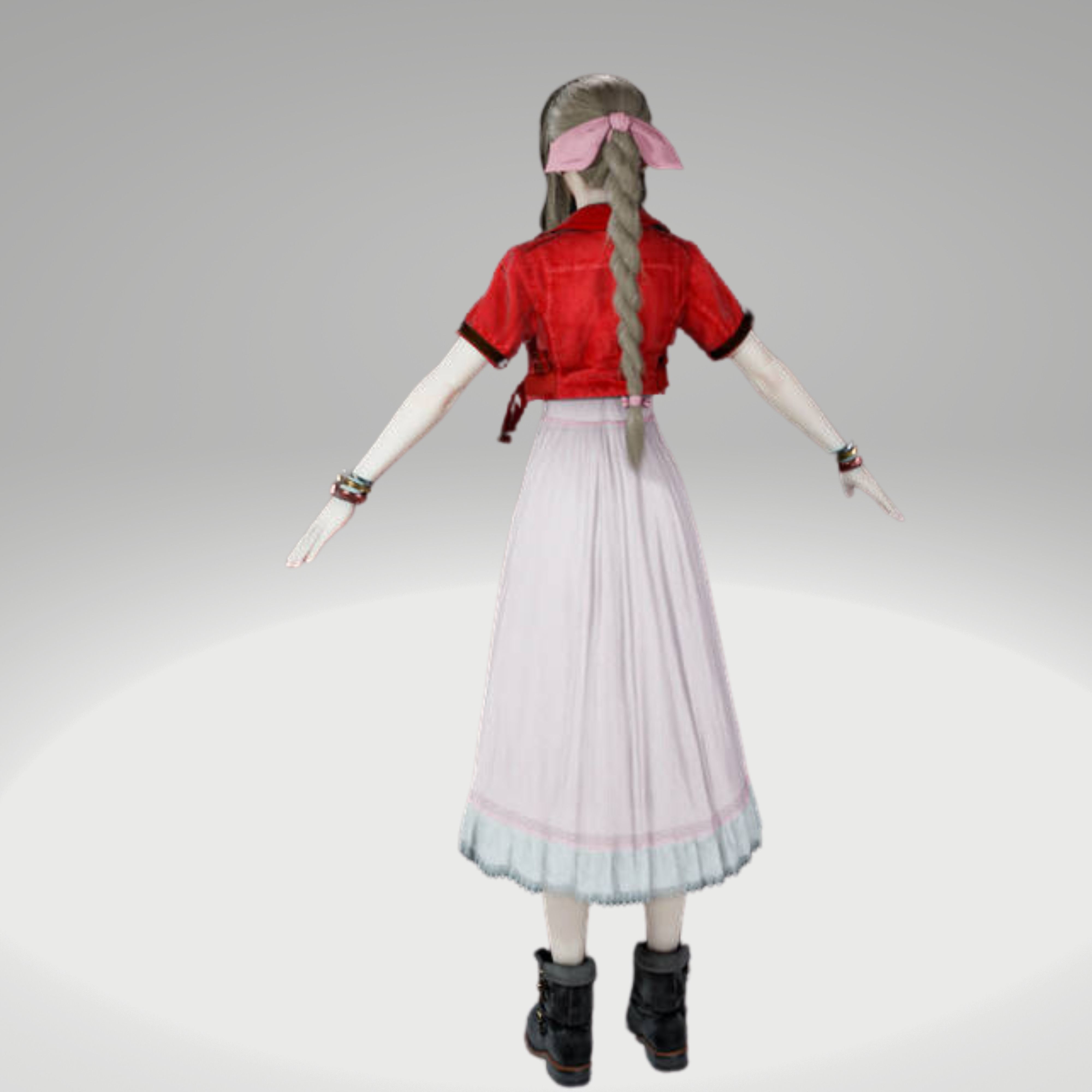 Final Fantasy - Aerith Gainsborough 3D Model Low-poly 3D model_1