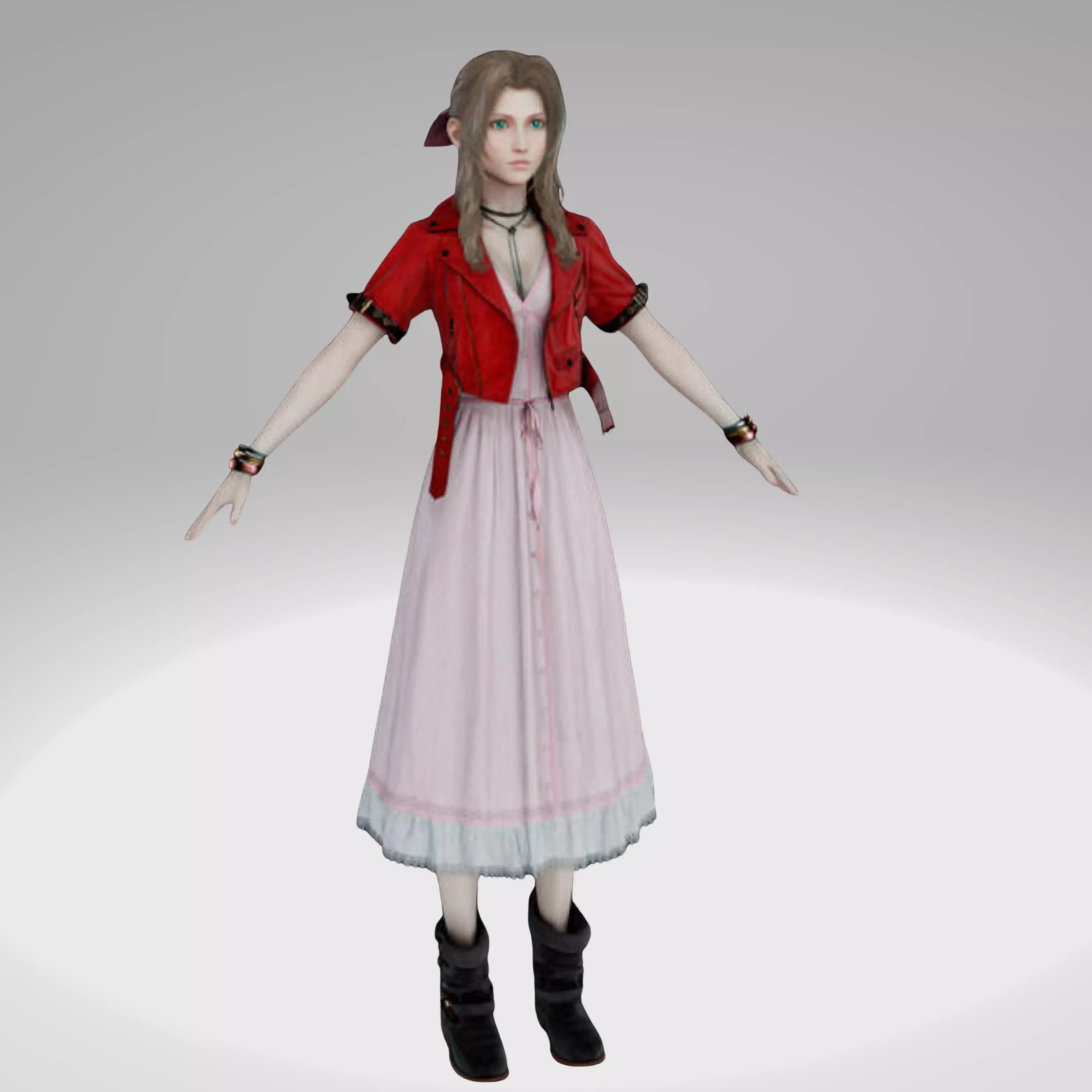 Final Fantasy - Aerith Gainsborough 3D Model Low-poly 3D model_0