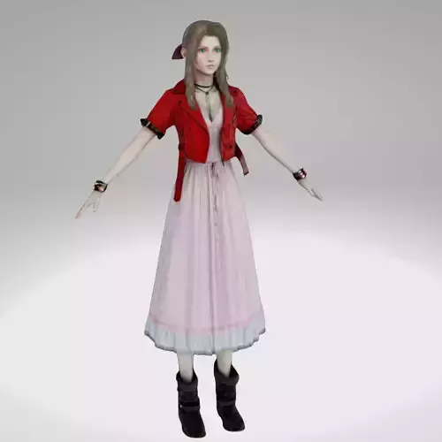 Final Fantasy - Aerith Gainsborough 3D Model Low-poly 3D model
