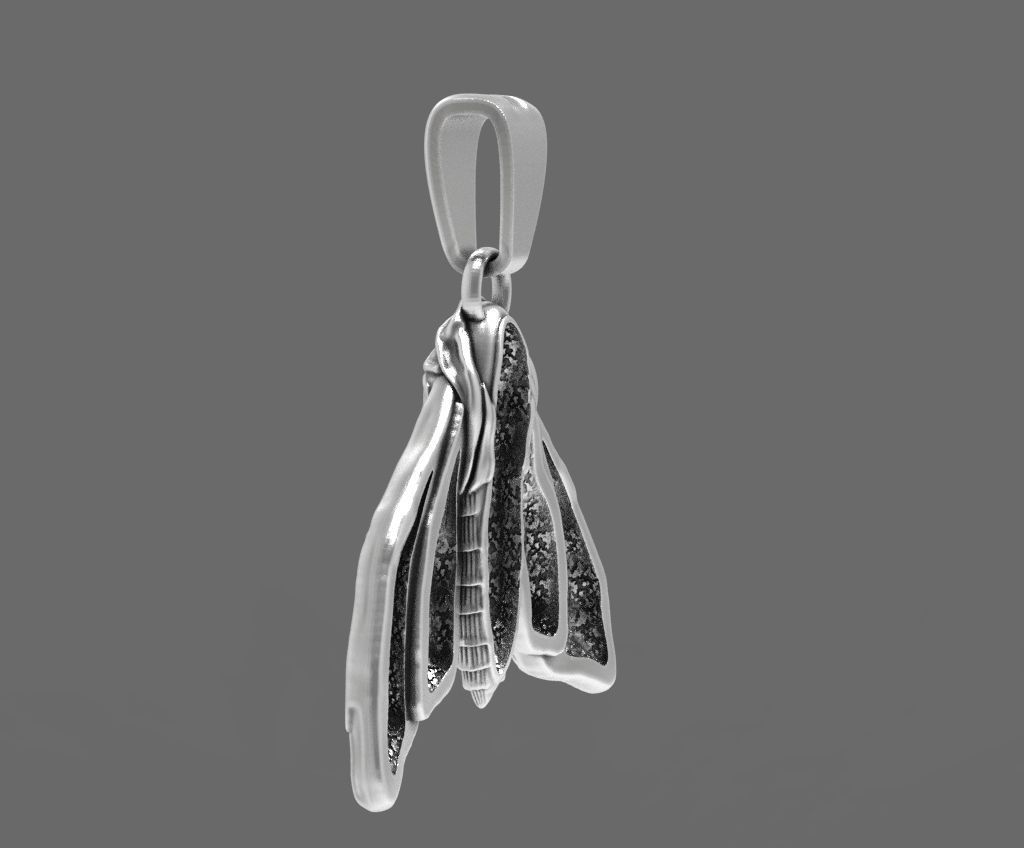 Deaths head butterfly pendant 3d model for printing 3D print 3D print model_22