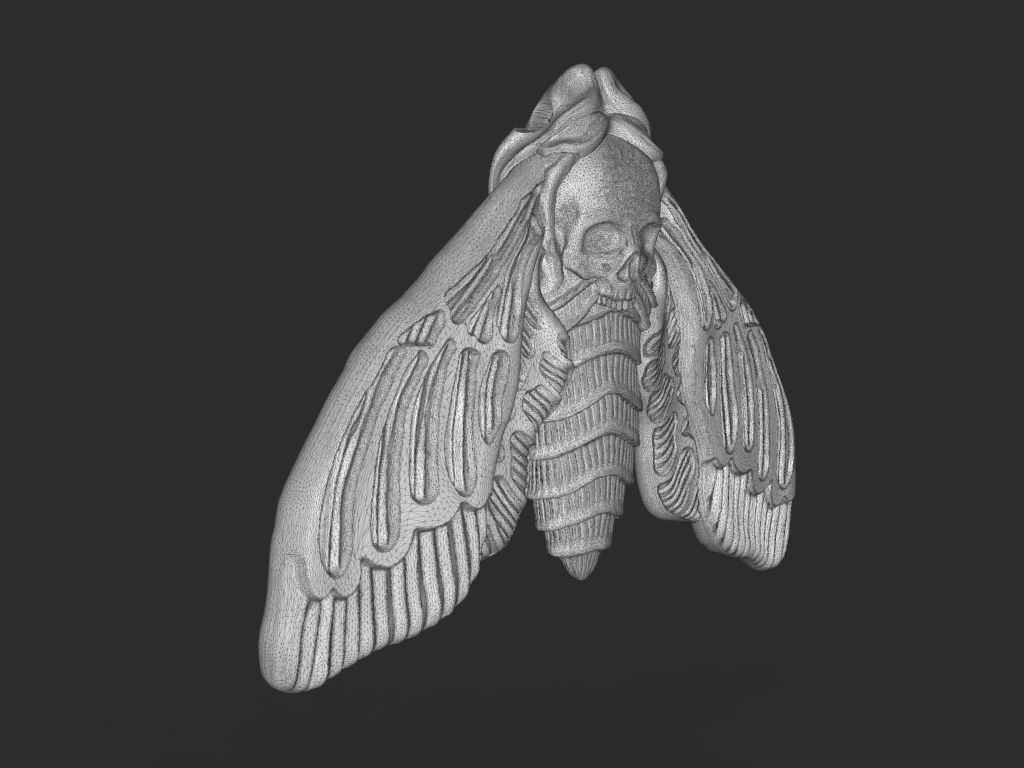 Deaths head butterfly pendant 3d model for printing 3D print 3D print model_10