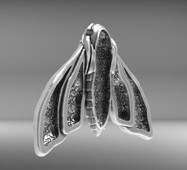 Deaths head butterfly pendant 3d model for printing 3D print 3D print model_5