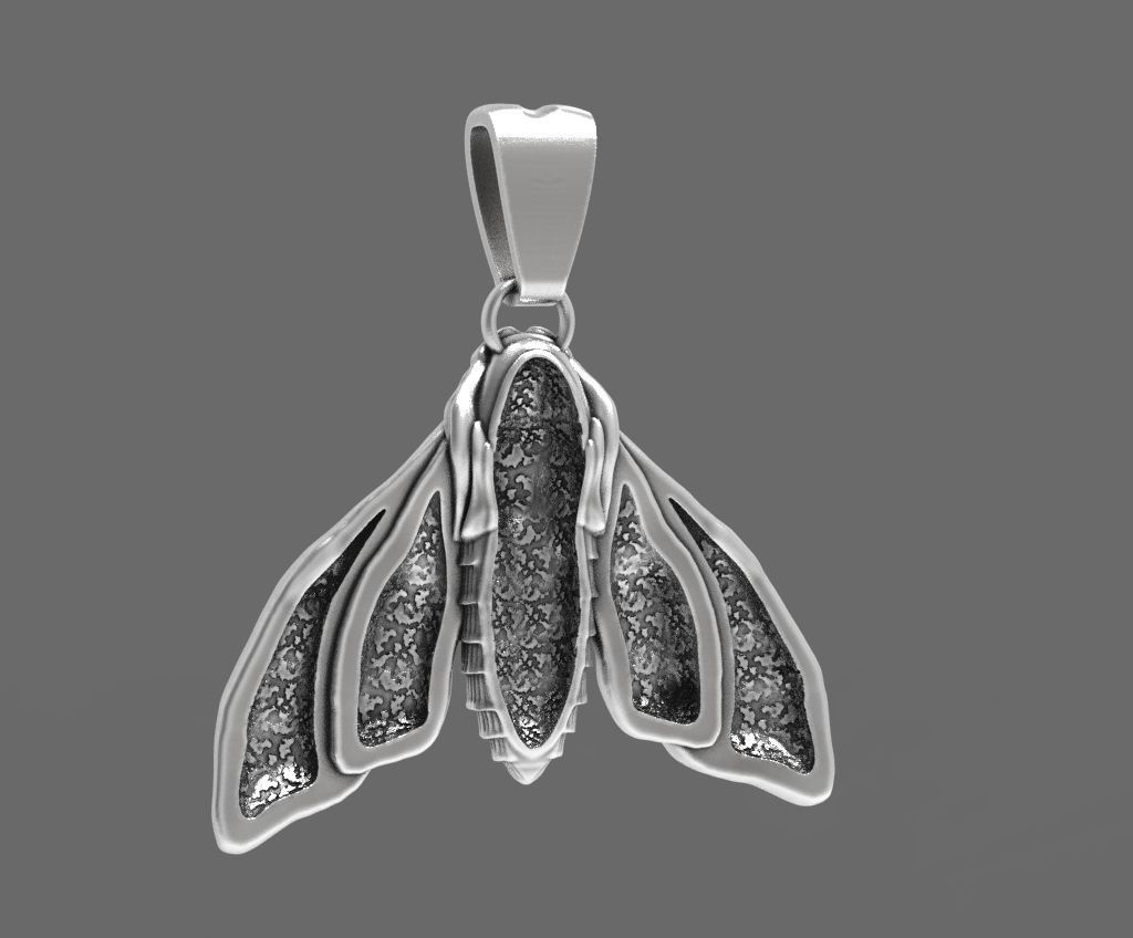 Deaths head butterfly pendant 3d model for printing 3D print 3D print model_23