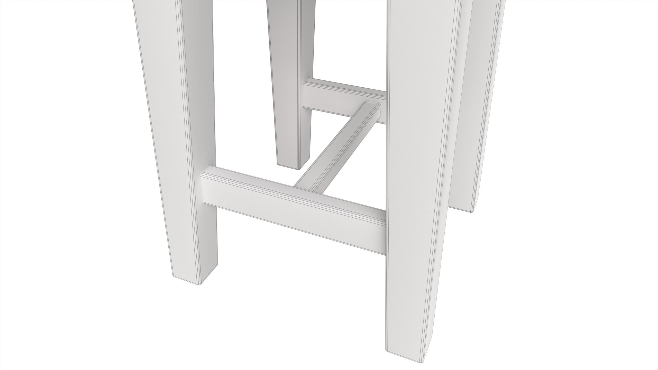 Dining Furniture Set Low-poly 3D model_18