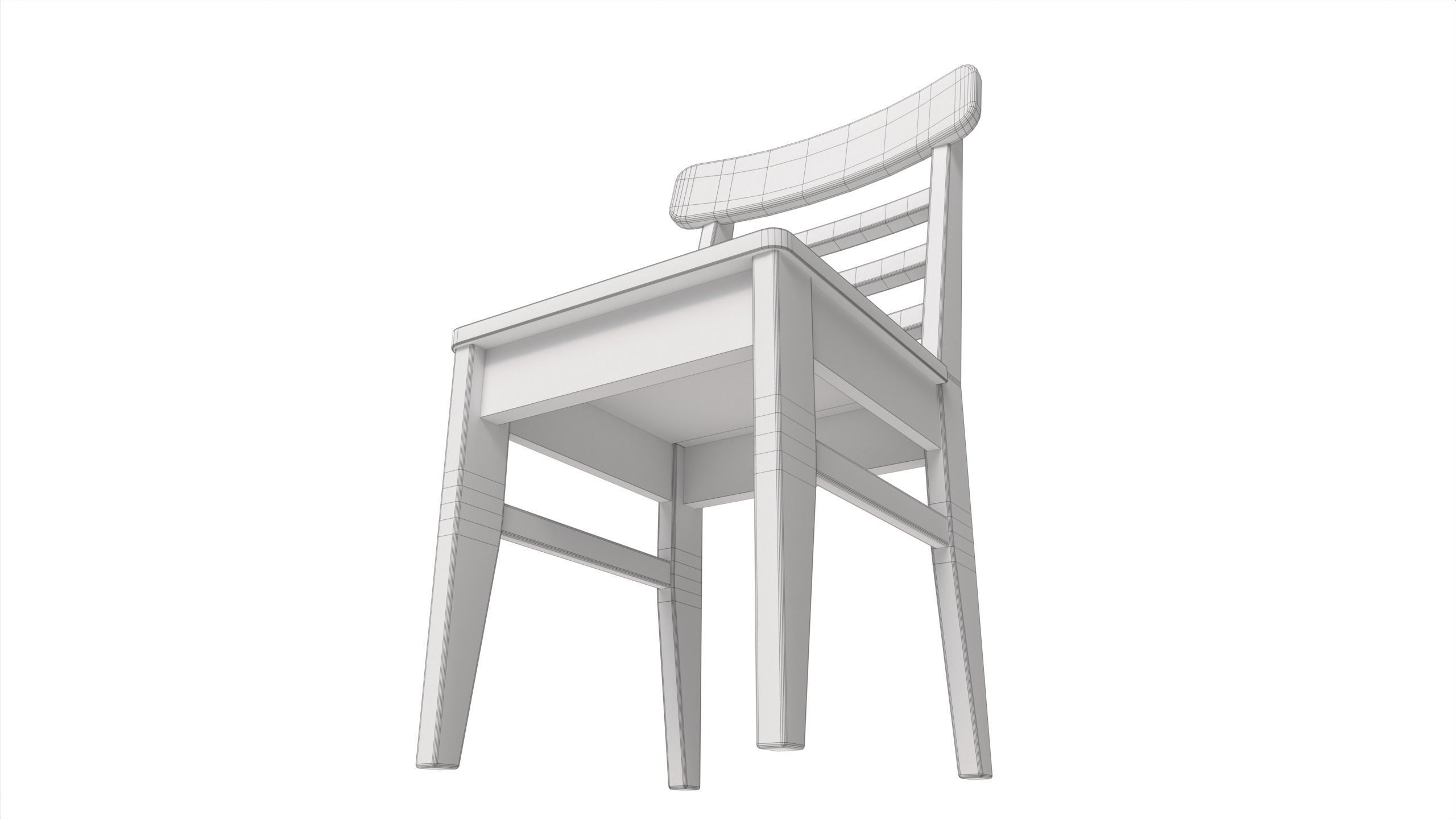 Dining Furniture Set Low-poly 3D model_10