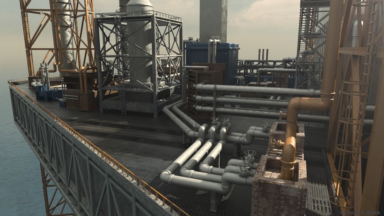 oil platform 3D model_5