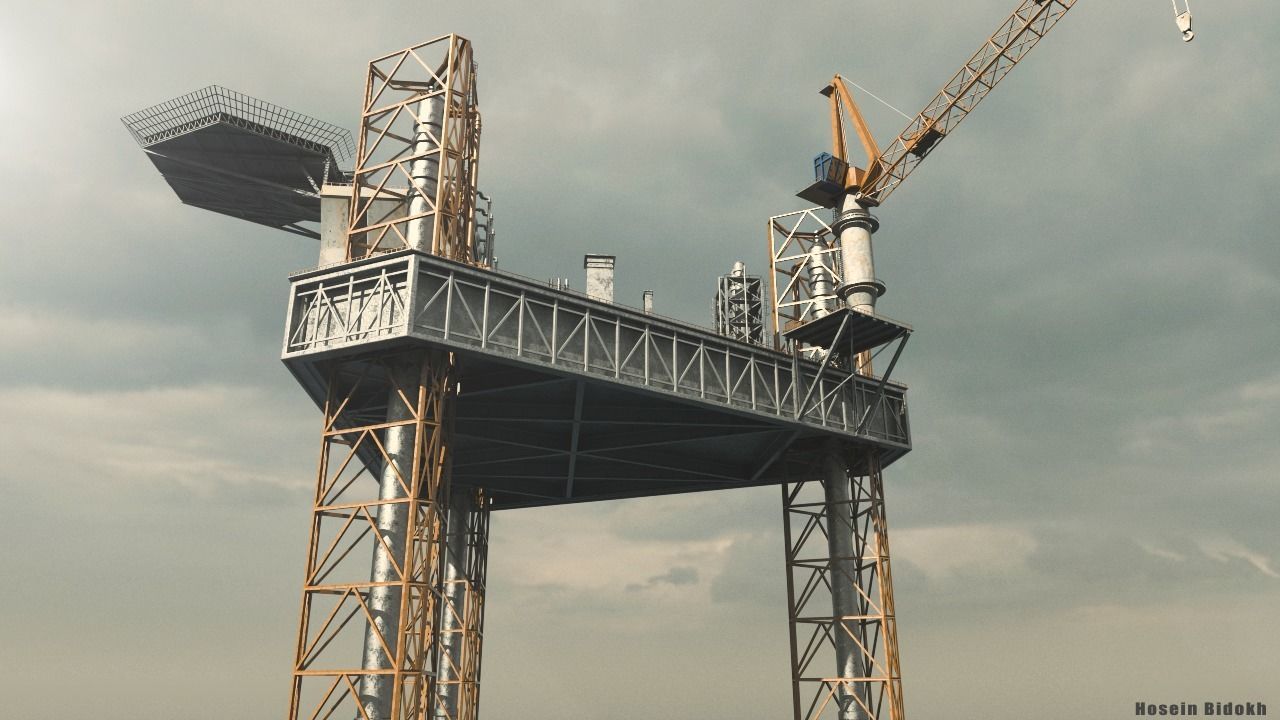 oil platform 3D model_3