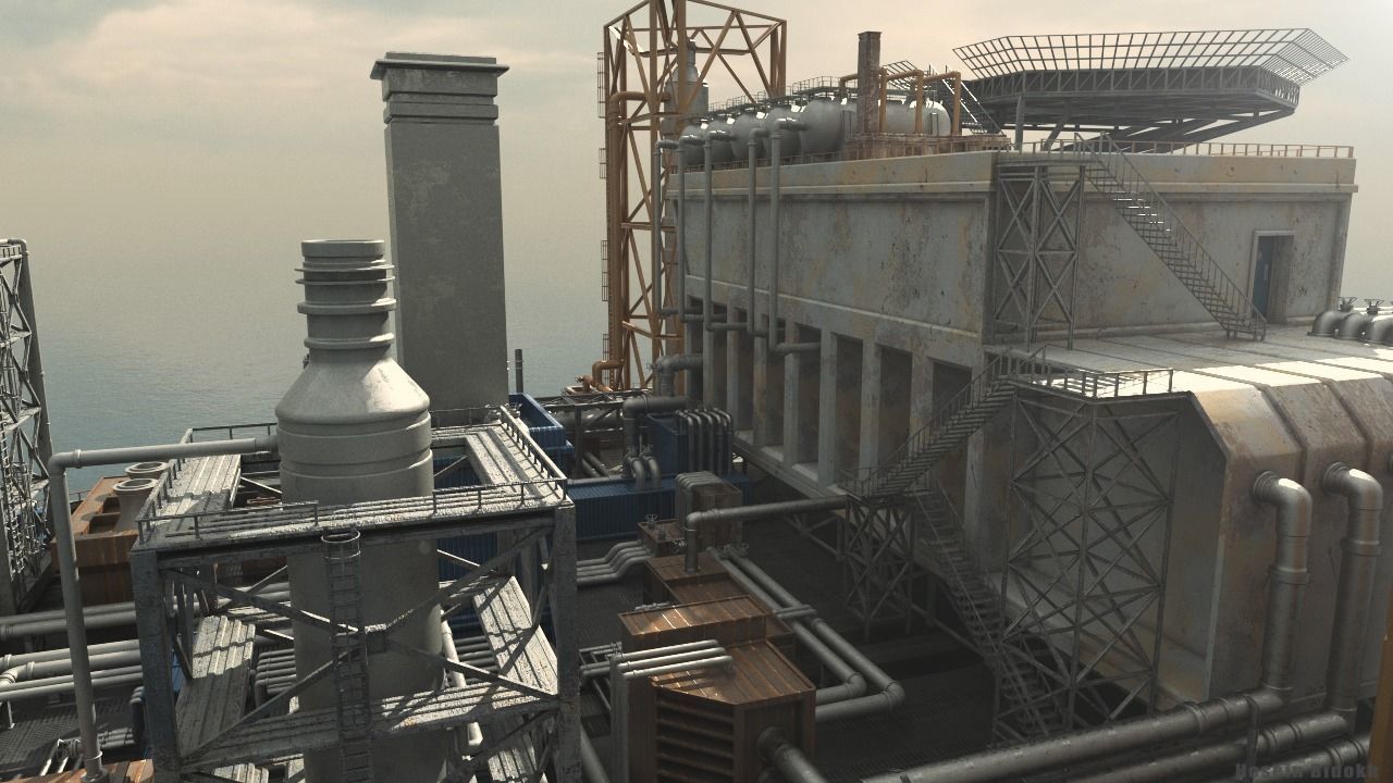 oil platform 3D model_4