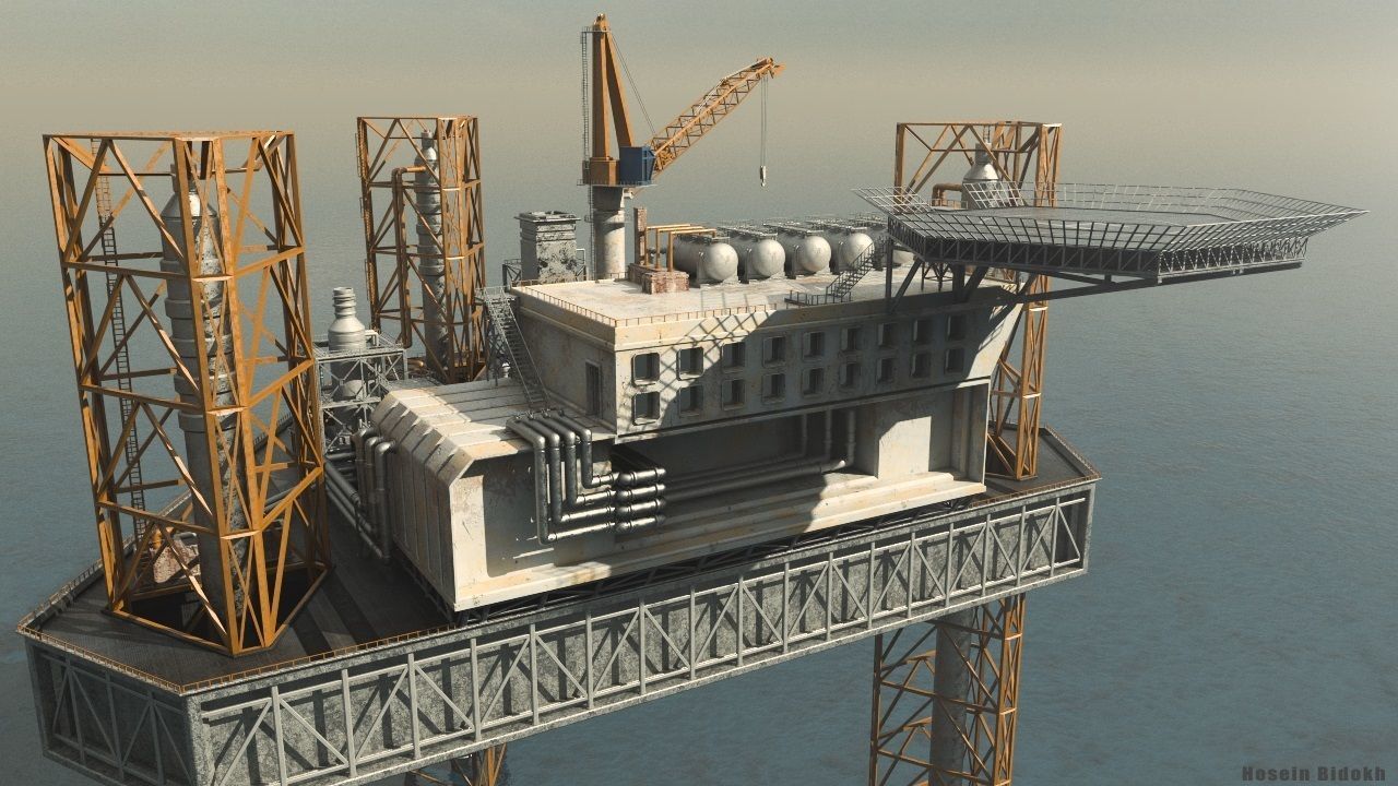oil platform 3D model_6