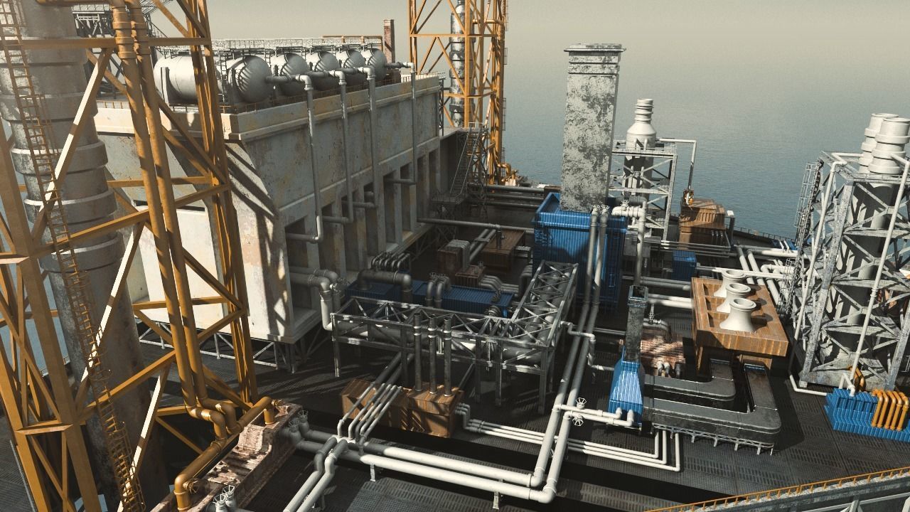 oil platform 3D model_9