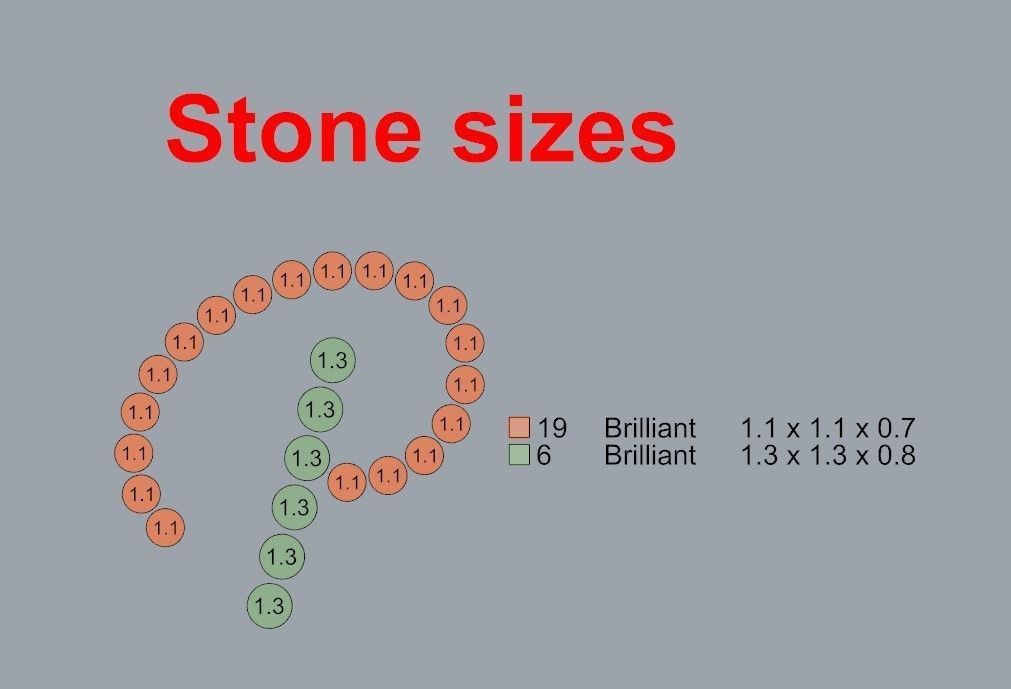 P monogram small finger ring chevalier 3D print model_8