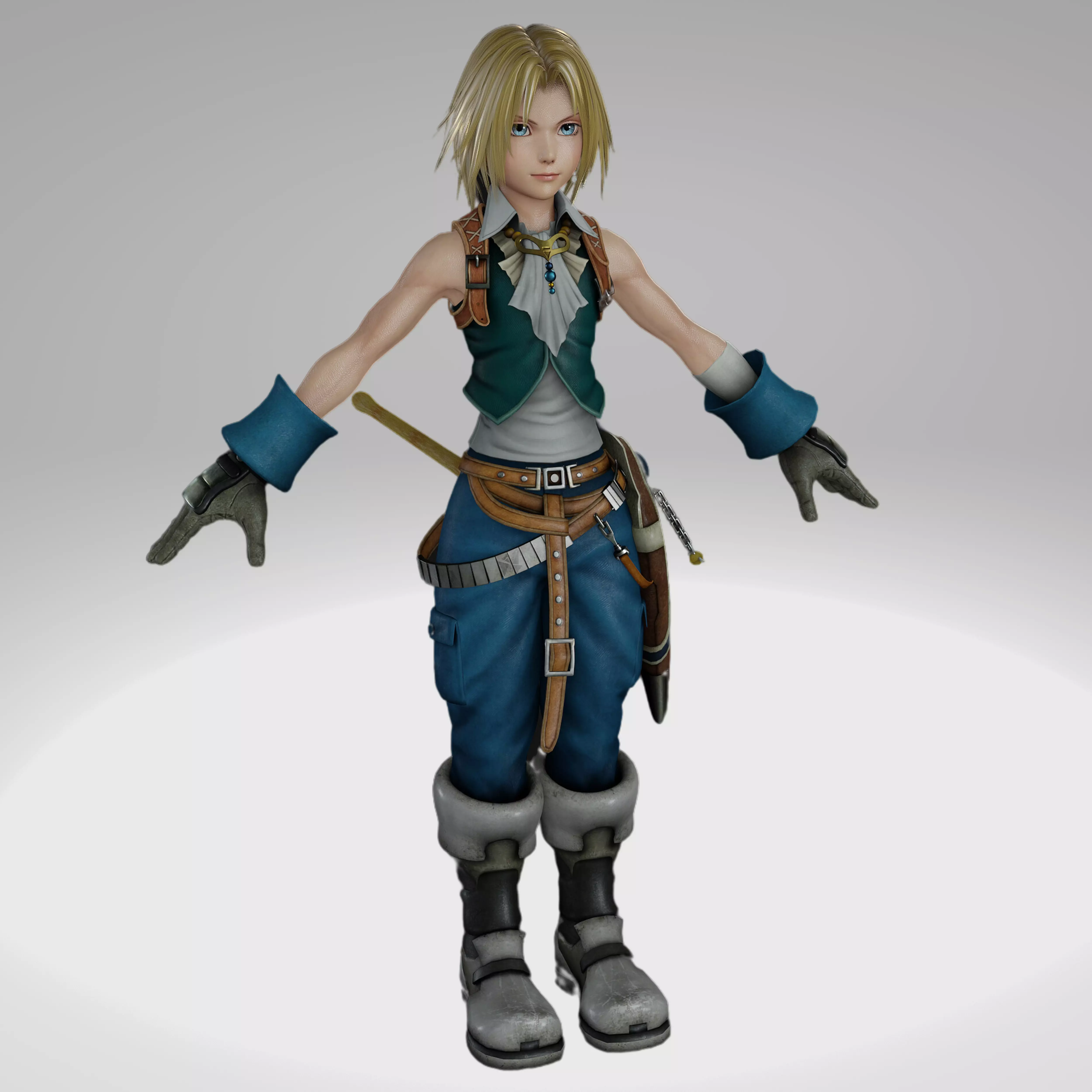 Final Fantasy - Dissidia Nt - Zidane Tribal 3D Model Low-poly 3D model_0