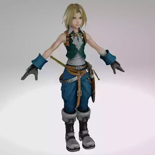 Final Fantasy - Dissidia Nt - Zidane Tribal 3D Model Low-poly 3D model