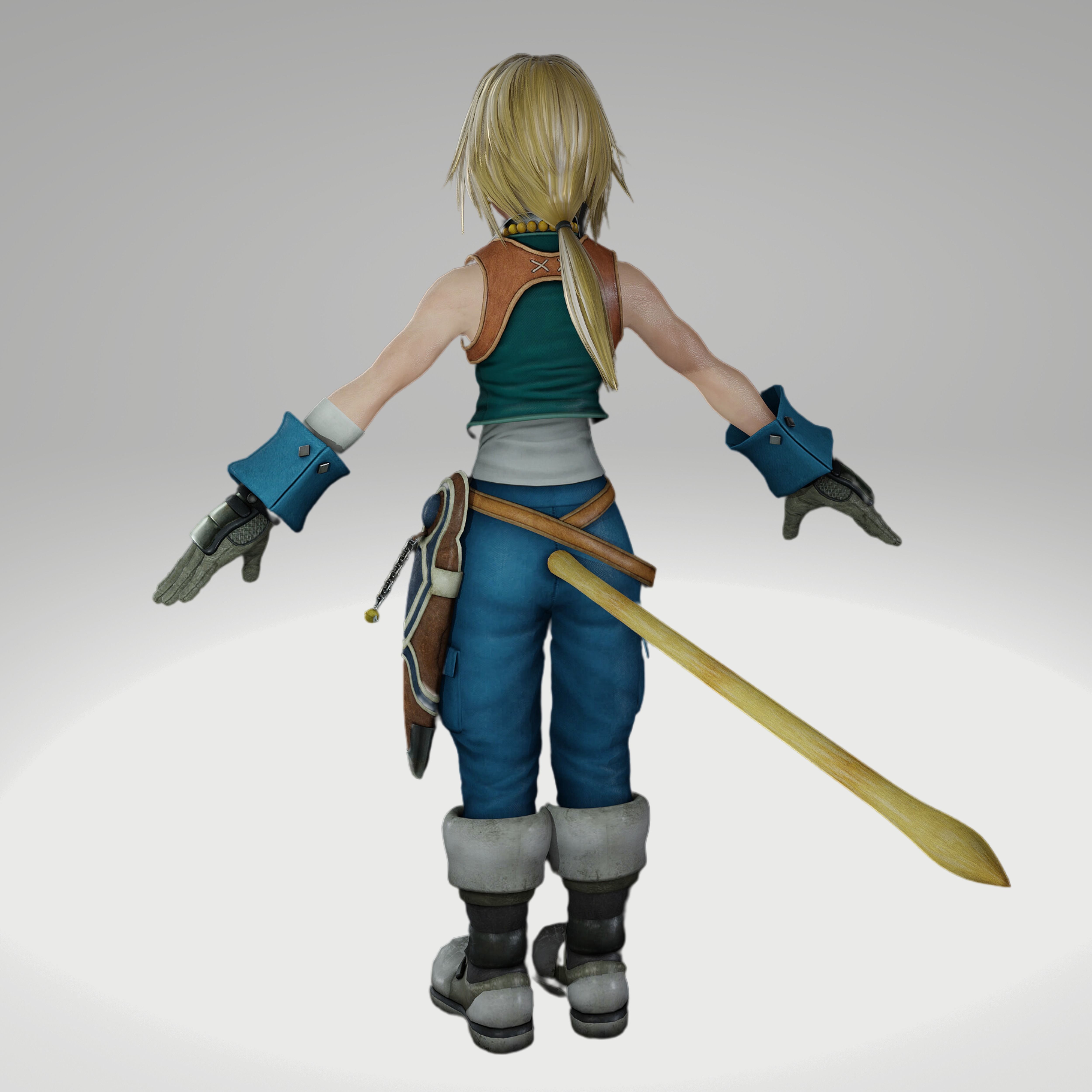 Final Fantasy - Dissidia Nt - Zidane Tribal 3D Model Low-poly 3D model_1