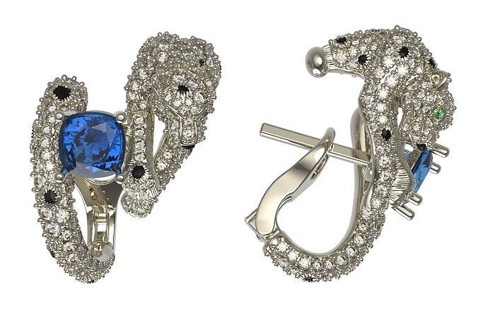 earrings jewelry 3D print model