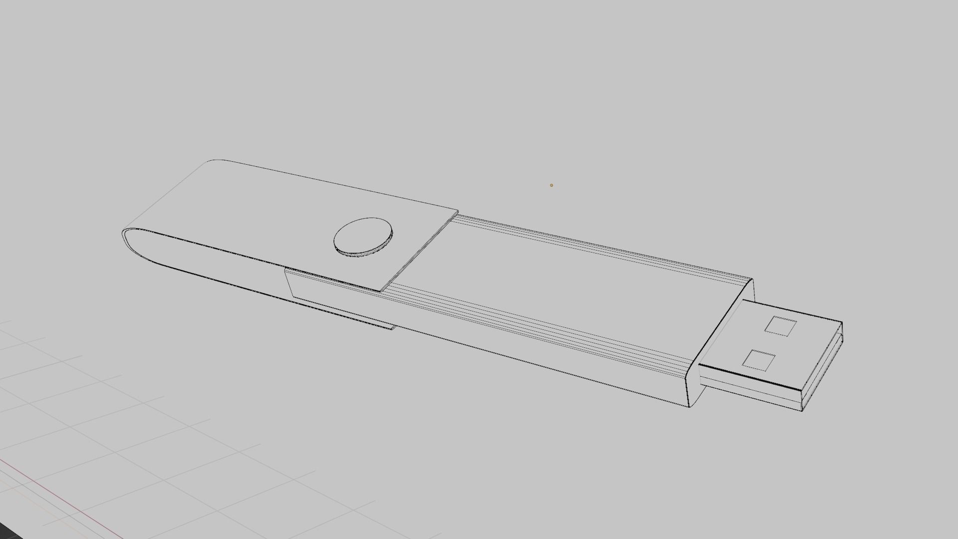 USB Drive  3D model_1