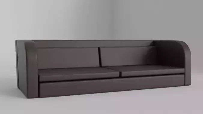 High quality Sofa low-poly 3D model