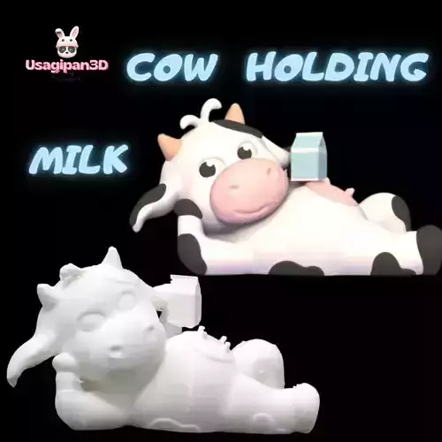 Cow Holding Milk