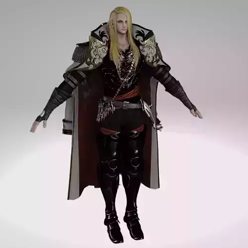 Final F  Dissidia Nt - Zenos Yae Galvus - Imperial Court Attire Low-poly 3D model