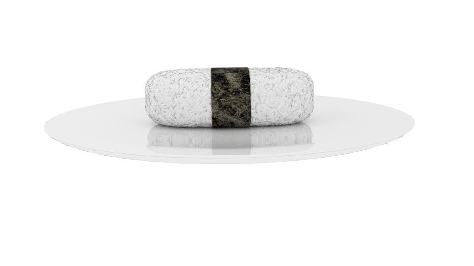 Sushi roll in circle 3D model_3