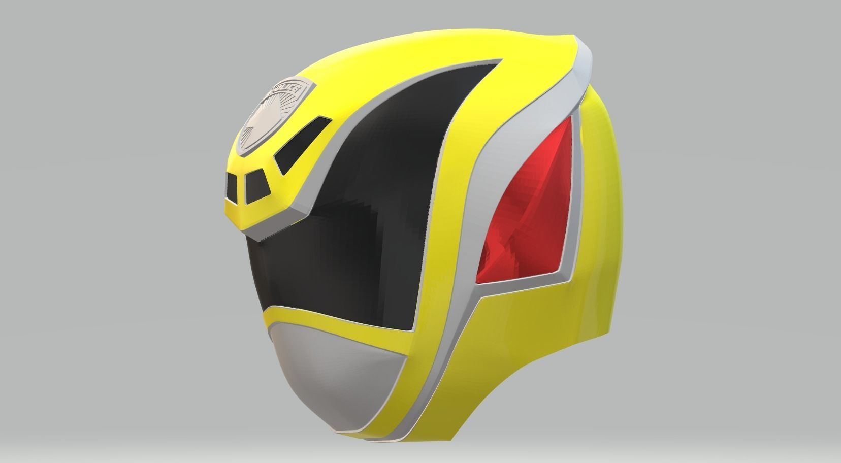 Power Rangers SPD Yellow Ranger helmet 3D print model_3