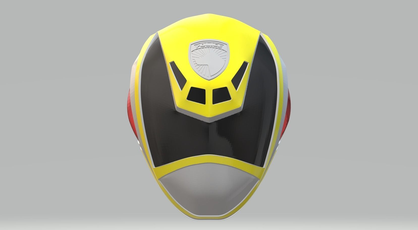 Power Rangers SPD Yellow Ranger helmet 3D print model_2