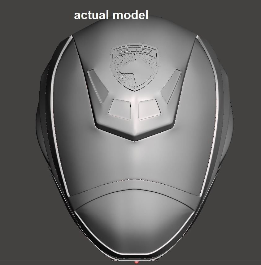 Power Rangers SPD Yellow Ranger helmet 3D print model_4