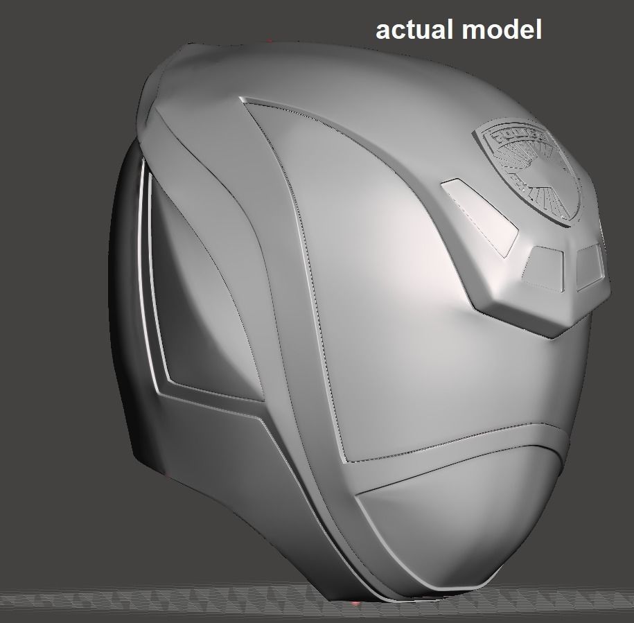 Power Rangers SPD Yellow Ranger helmet 3D print model_6