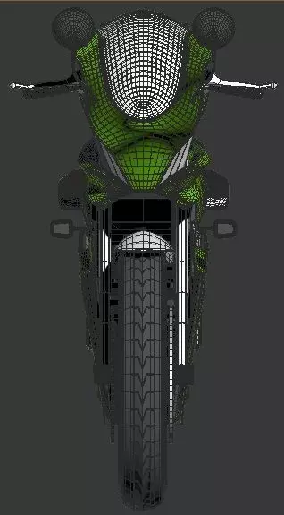 Motorcycle kawasaki ninja 3D model
