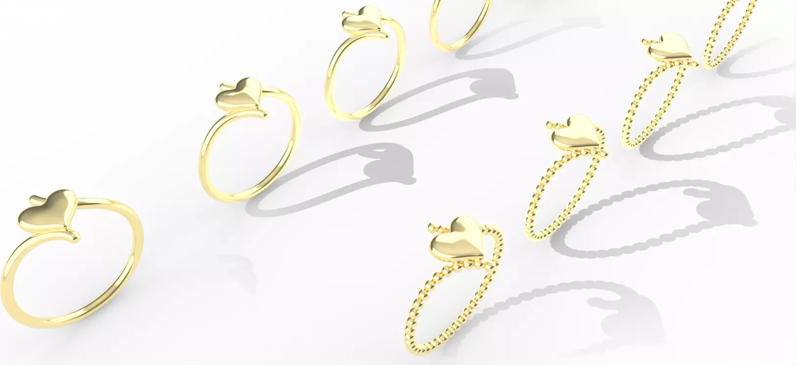 Collection Stacking Rings Goldsmith Jewelers 3D print model_0